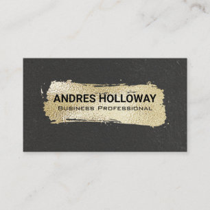 Gold Brushed Black Wall Textured Business Card