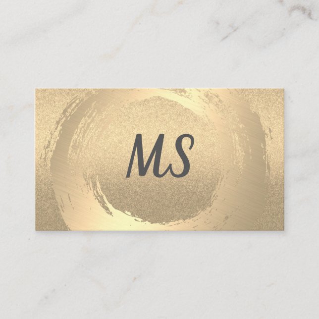 Gold Brushed / Glitter Business Card (Front)