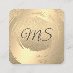 Gold Brushed / Glitter Square Business Card
