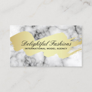 Gold Brushed Lux Marble Business Card