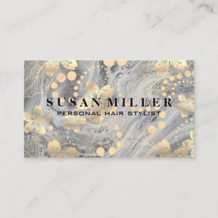 Gold Brushed Marble Business Card