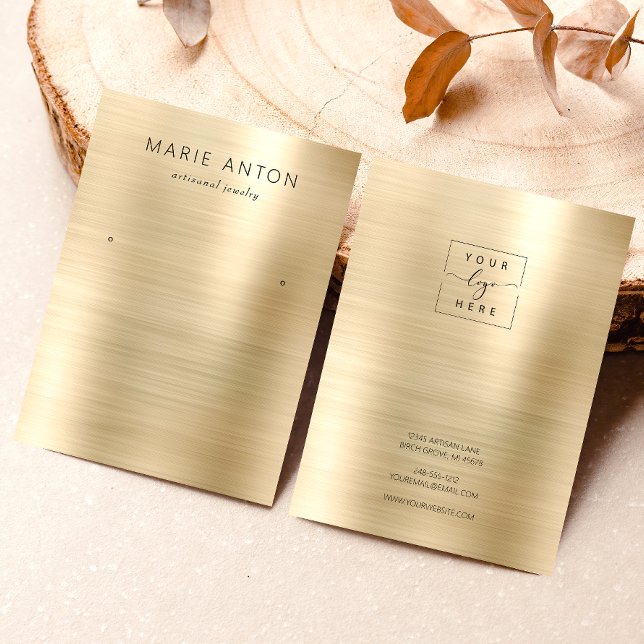 Gold Brushed Metal Earring Display Card (Creator Uploaded)