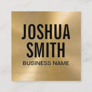 Gold Brushed Square Business Card