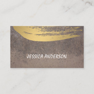 Gold Brushed Texture Metal Business Card