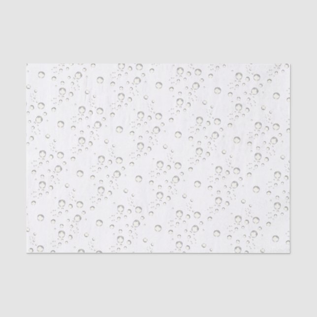 Gold Bubbles on White Tissue Paper (Front)