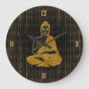 gold Buddha Large Clock