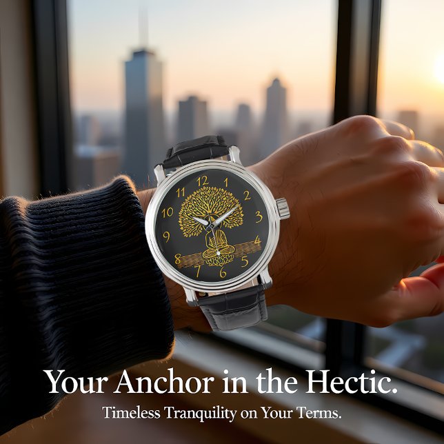 Gold Buddha Under a Tree With Lotus Flower Watch (Creator Uploaded)