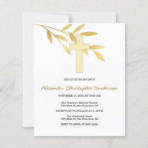 Gold/BUDGET/Baptism Invitation.
