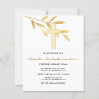 Gold/BUDGET/Baptism Invitation.