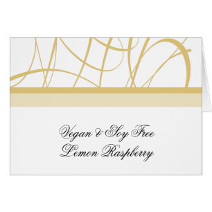Gold Buffet Menu Tent/Table Card