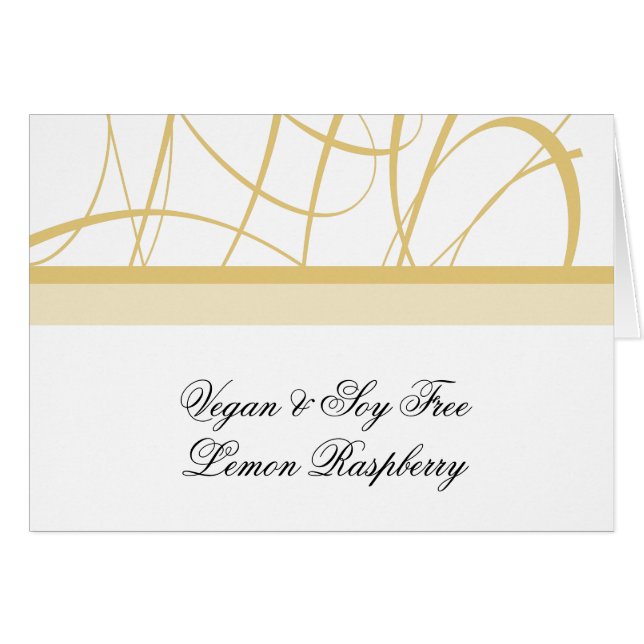 Gold Buffet Menu Tent/Table Card (Front Horizontal)