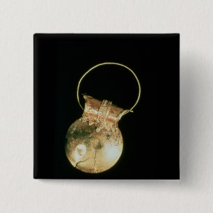Gold bulla from the House of the Menander 15 Cm Square Badge