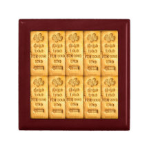 Gold Bullion Trinket Boxes