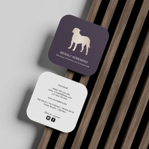 Gold Bullmastiff Dog Walker Trainer Puppy sitter  Square Business Card