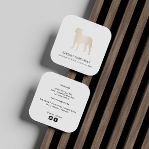 Gold Bullmastiff Dog Walker Trainer Puppy sitter Square Business Card