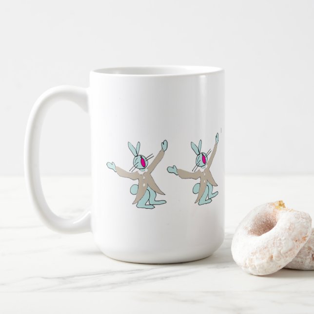 Gold Bunny Coffee Mug (With Donut)