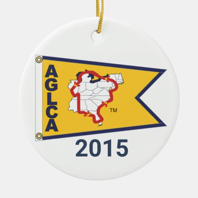 Gold Burgee (2015) Ceramic Ornament (Front)
