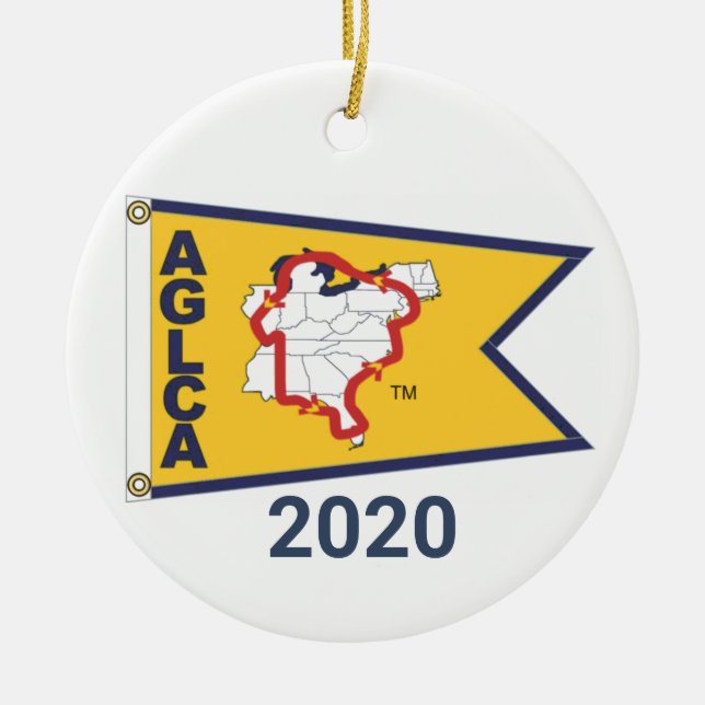 Gold Burgee (2020) Ceramic Ornament (Front)