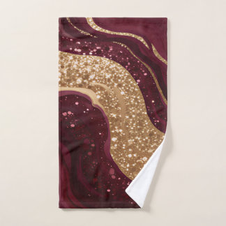 Gold Burgundy Luxury Popular Collection Bath Towel Set