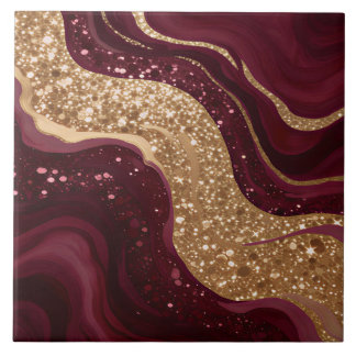 Gold Burgundy Luxury Popular Collection Tile