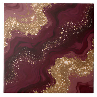 Gold Burgundy Luxury Trendy Collection Tile