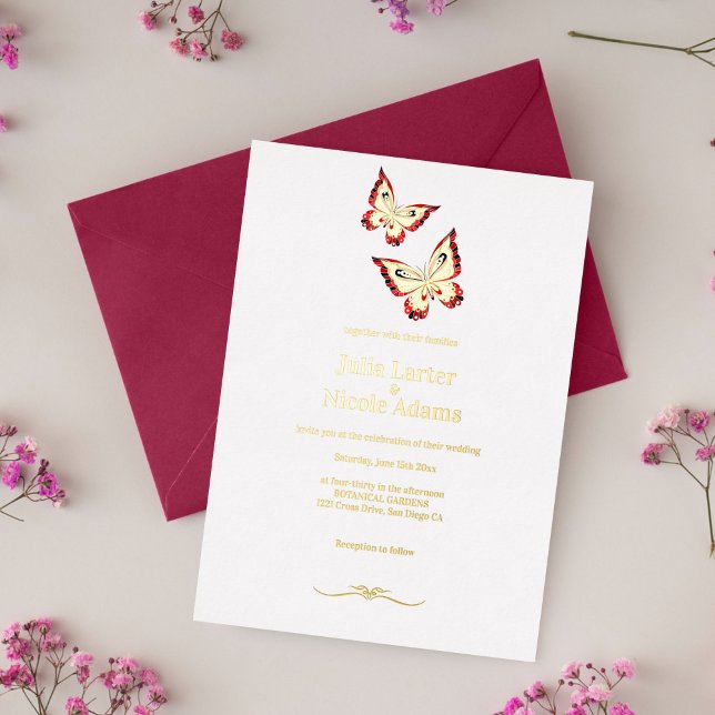 Gold Burnt Orange Butterfly Wedding (Creator Uploaded)
