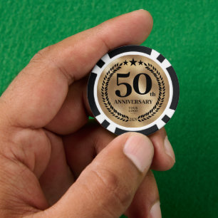 Gold Business 50th Anniversary Poker Chips