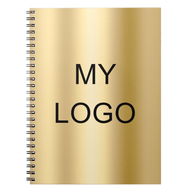 Gold business company logo notebook (Front)