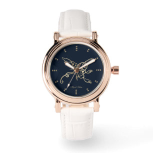 Gold Butterfly Luxury Watch