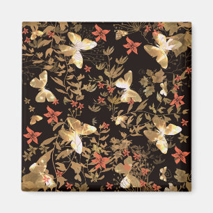 Gold butterfly magnet