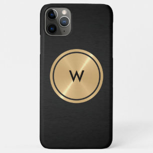 Gold Button and Black Stainless Steel Metal Case-Mate iPhone Case