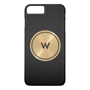 Gold Button and Black Stainless Steel Metal Case-Mate iPhone Case