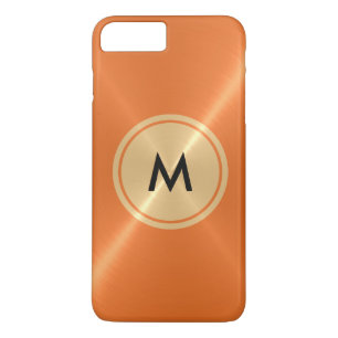 Gold Button and Orange Stainless Steel Metal Case-Mate iPhone Case