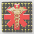 Gold Caduceus And Medical Cross