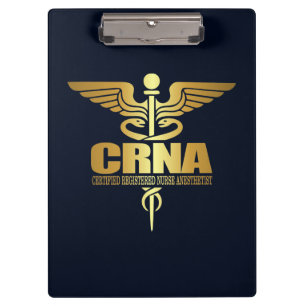 Gold Caduceus (CRNA) Clipboard
