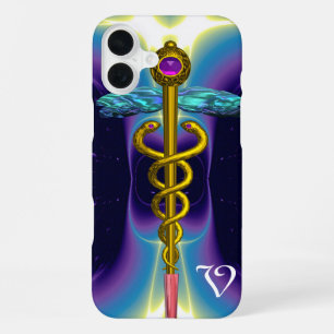 GOLD CADUCEUS MONOGRAM iPhone 16 PLUS CASE