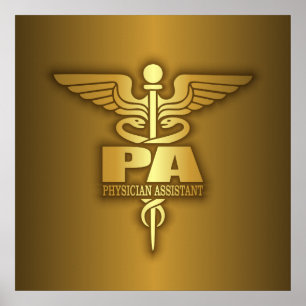 Gold Caduceus (PA) Poster