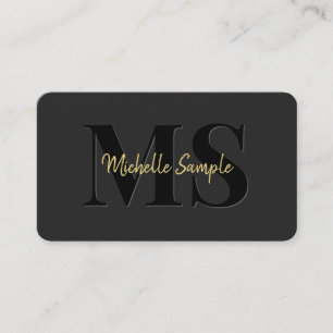 Gold Calligraphed Text Name QR Code Script Luxe Business Card