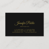 Gold Calligraphy Script Elegant Black Minimalist