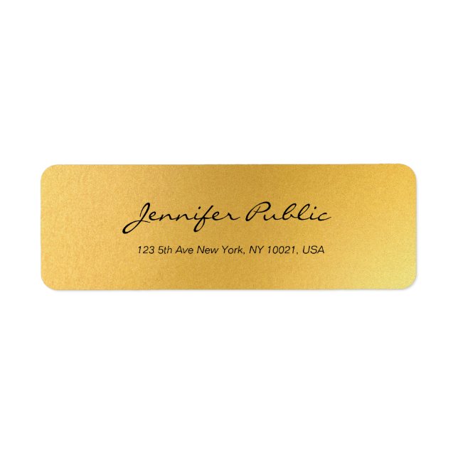 Gold Calligraphy Script Simple Elegant Template (Front)