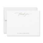 Gold Calligraphy Thank You Personalised Stationery