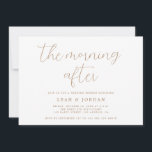 Gold Calligraphy The Morning After Wedding Brunch  Invitation<br><div class="desc">Gold Calligraphy The Morning After Wedding Brunch Invitation</div>