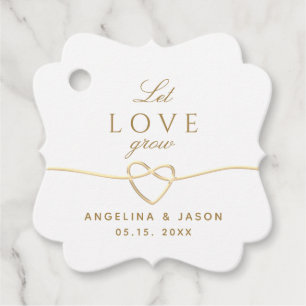 Gold Calligraphy Wedding Favour Tags