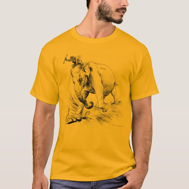 Gold Calvin Coolidge T-Shirt (Front)