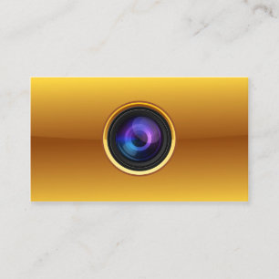 Gold Camera Photographer business card