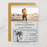 Gold Cancun Passport Wedding