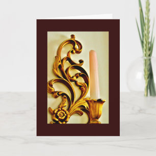 Gold Candle Sconce Card