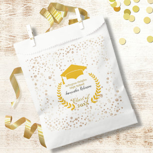 Gold Cap and Laurel Graduation Party Favour Bags