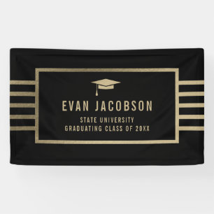 Gold Cap Editable Color Graduation Banner