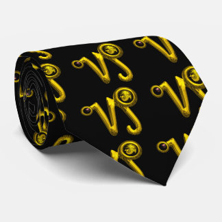 GOLD CAPRICORN ZODIAC JEWEL , Black Tie